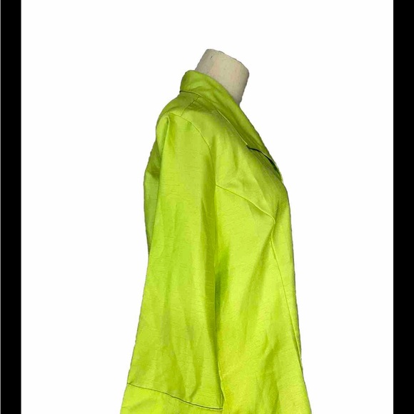 Borcellini Women’s Size 12 Green collard,  Shirt Button Down - Picture 2 of 8